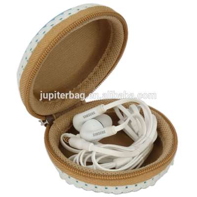 top selling gray eva earphone earset earbud zippered case organizer